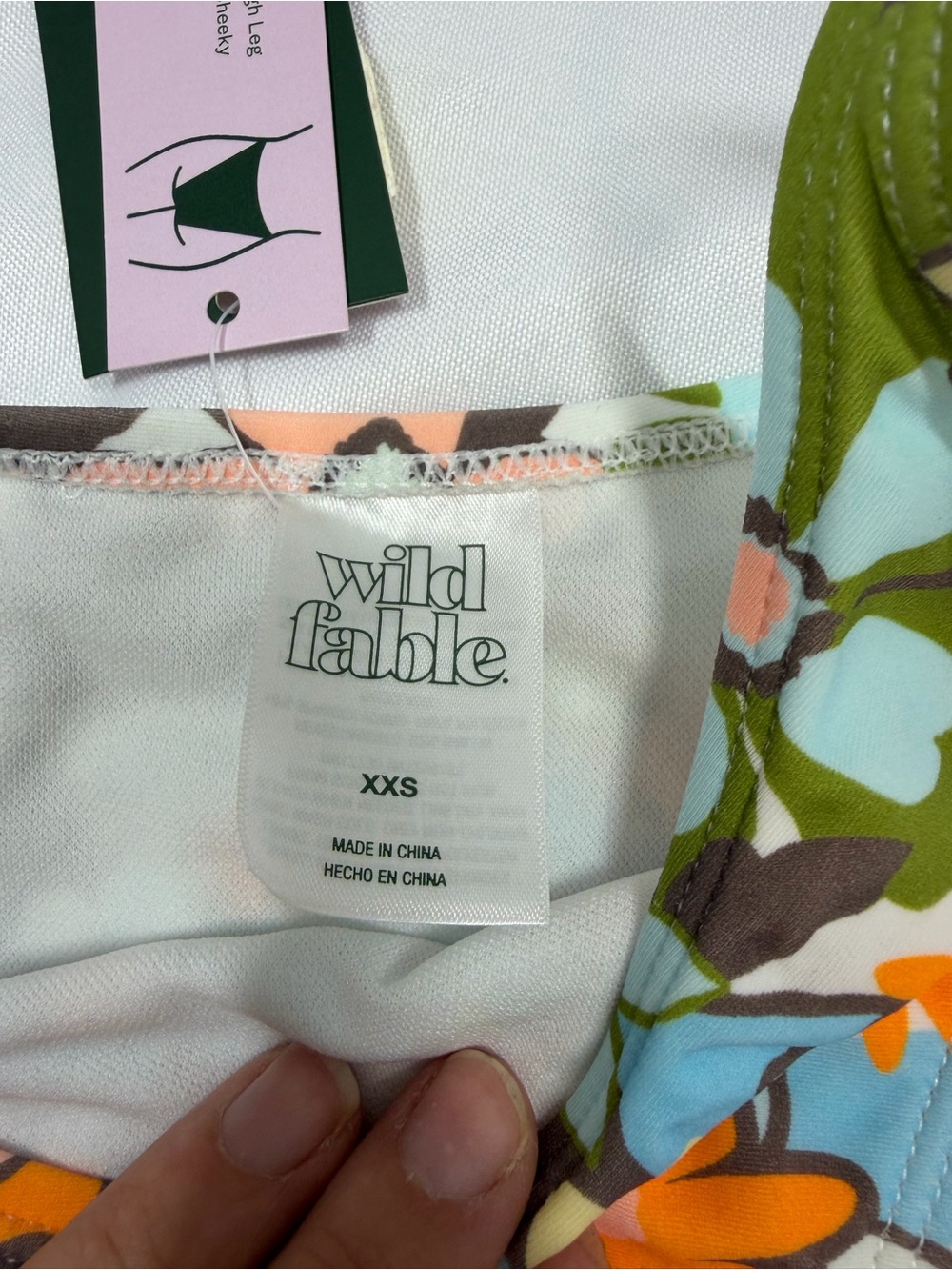 NWT Wild Fable | Super Cheeky Floral Swim Bottoms Multicolored Women's Size XXS - Picture 5 of 10